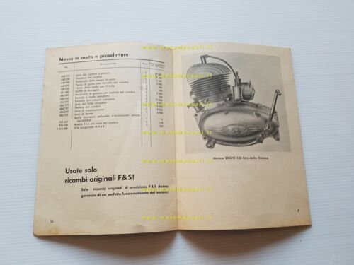 Sachs MOTORE 150 anni 50 catalogo ricambi originale spare parts …