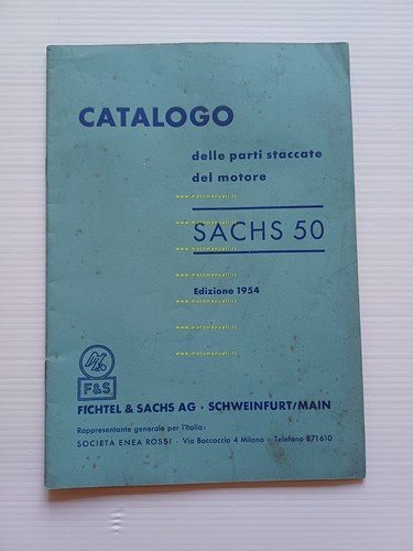 Sachs Motore 50 1954 catalogo ricambi originale italiano