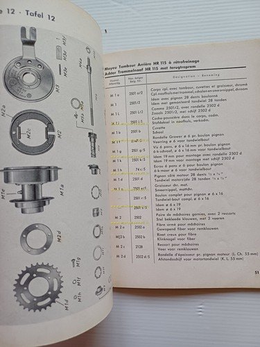 Sachs Motore 98 M 50 1950 circa catalogo ricambi originale …