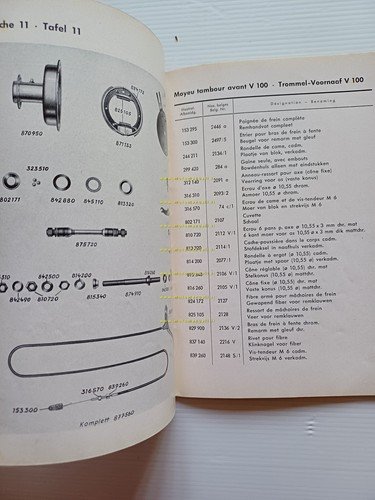 Sachs Motore 98 M 50 1950 circa catalogo ricambi originale …