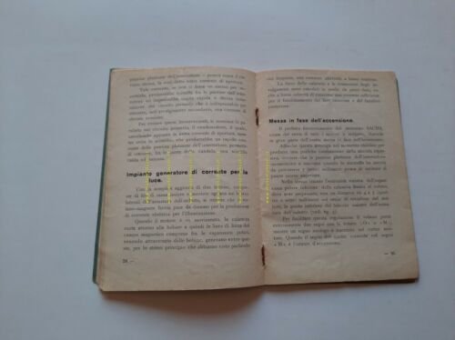 Sachs Motore Ausiliario Bicicletta 1932 manuale uso ITALIANO originale