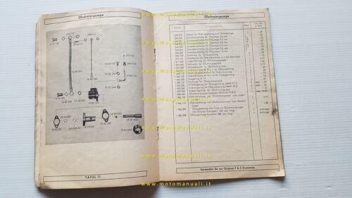 Sachs motore Diesel 500 1955 catalogo ricambi TEDESCO originale