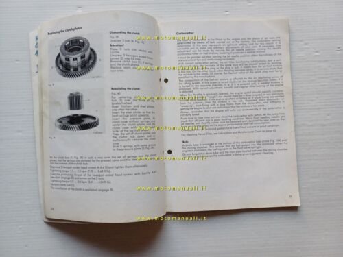 SACHS motori 100-125 5-6 V 1972 manuale officina INGLESE originale