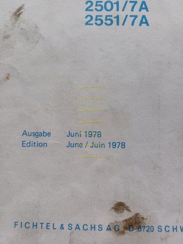 Sachs Motori 125 175 250 255 7V 1978 catalogo ricambi …