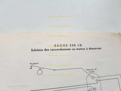 Sachs motori 200 LD - 200 LDR Messerschmitt manuale officina …