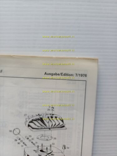 Sachs Motori 2401-2501-2551 7A (7V) 1976 catalogo ricambi originale