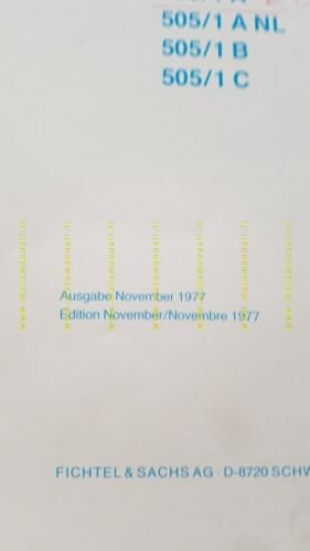 Sachs motori 50 505/1 A\B\C 1977 catalogo ricambi originale engine …