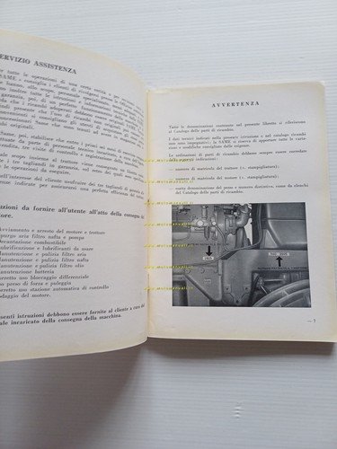 SAME 360 - 360 D.T. 1960 trattore manuale uso manutenzione …