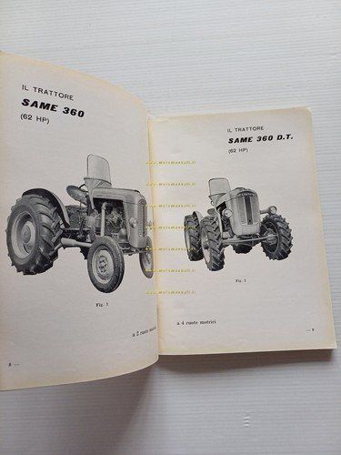 SAME 360 - 360 D.T. 1960 trattore manuale uso manutenzione …