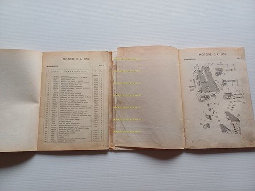 SAME 360 trattore 1959 catalogo ricambi italiano originale