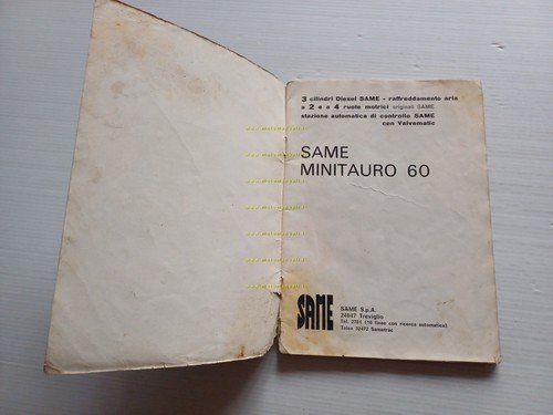 SAME Minitauro 60 2 RM - 4 RM 1972 trattore …
