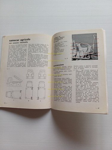 SAME Samecar Agricolo 1963 trattore manuale uso manutenzione originale