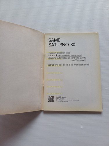 SAME Saturno 80 2 RM - 4 RM 1972 trattore …