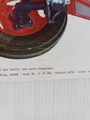 Same trattore Atlanta 45 1967 depliant italiano originale