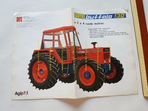 SAME trattore Buffalo 130 1976 depliant originale