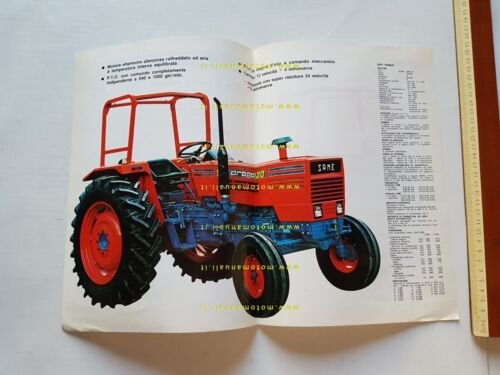 SAME trattore Drago 120 1976 depliant originale
