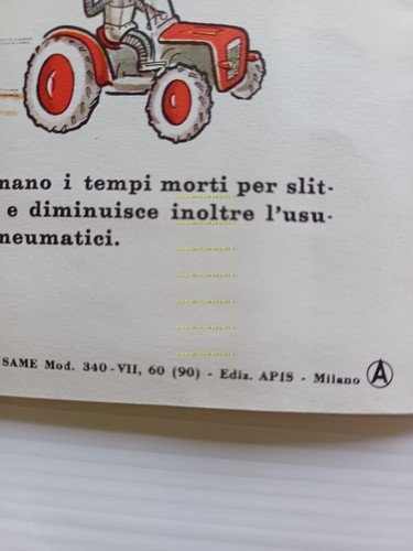 Same trattore modello 240 Automazione 1960 depliant italiano originale