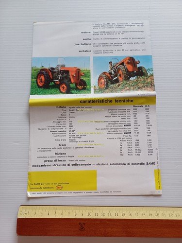 Same trattore modello 250 1963 depliant italiano originale