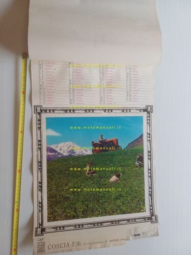 SAME Trattori calendario 1965 italiano originale completo