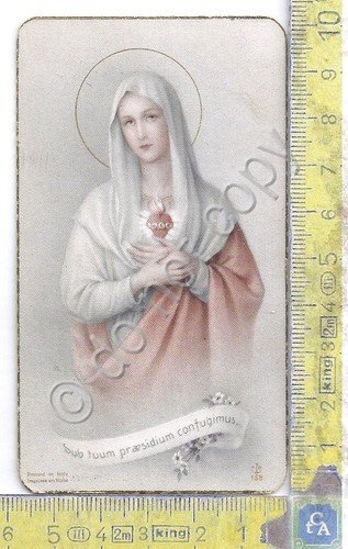 Santino - Ricordo del Possesso Canonicale del Sacerdote - 1941 | Immagine principale