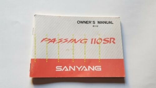 Sanyang Passing 110 SR Scooter manuale uso originale owner's manual