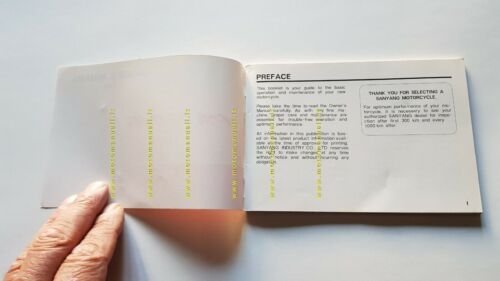 Sanyang Passing 110 SR Scooter manuale uso originale owner's manual