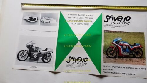 SAVEMO Plastic carenature moto depliant italiano anni 70 originale brochure