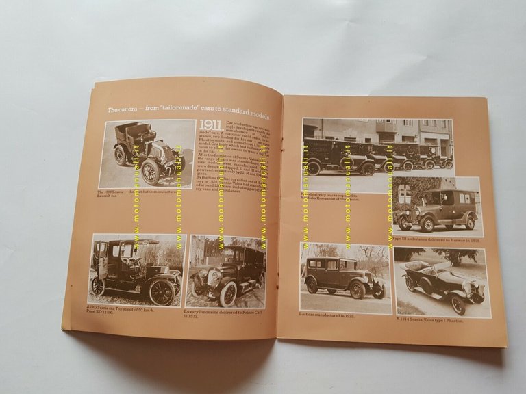 SCANIA storia-modelli 1903-51 opuscolo da CARTELLA STAMPA originale NO depliant