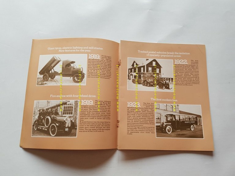 SCANIA storia-modelli 1903-51 opuscolo da CARTELLA STAMPA originale NO depliant