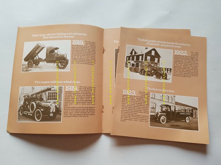 SCANIA storia-modelli 1903-51 opuscolo da CARTELLA STAMPA originale NO depliant