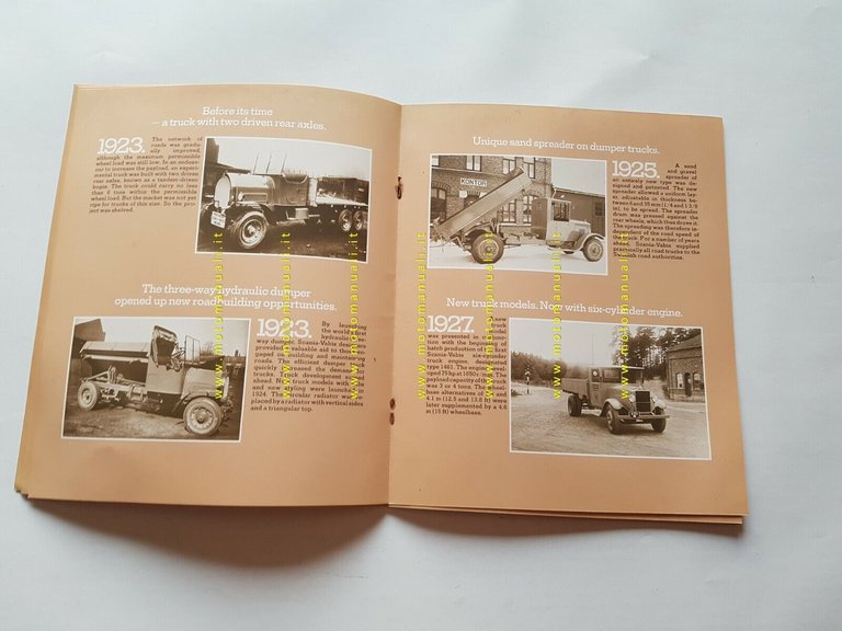 SCANIA storia-modelli 1903-51 opuscolo da CARTELLA STAMPA originale NO depliant