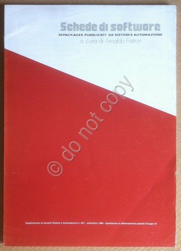 Schede di Software - 1980 - Supplemento a Sistemi e … | Immagine principale