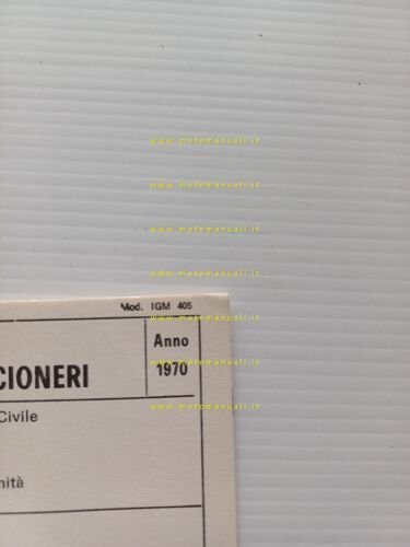 Scioneri Fiat 850 S 1970 scheda omologazione DGM Motorizzazione Facsimile