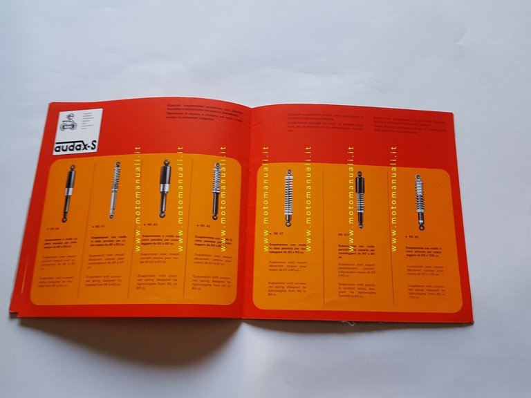 SEBAC catalogo ammortizzatori moto ciclomotori 1972 originale