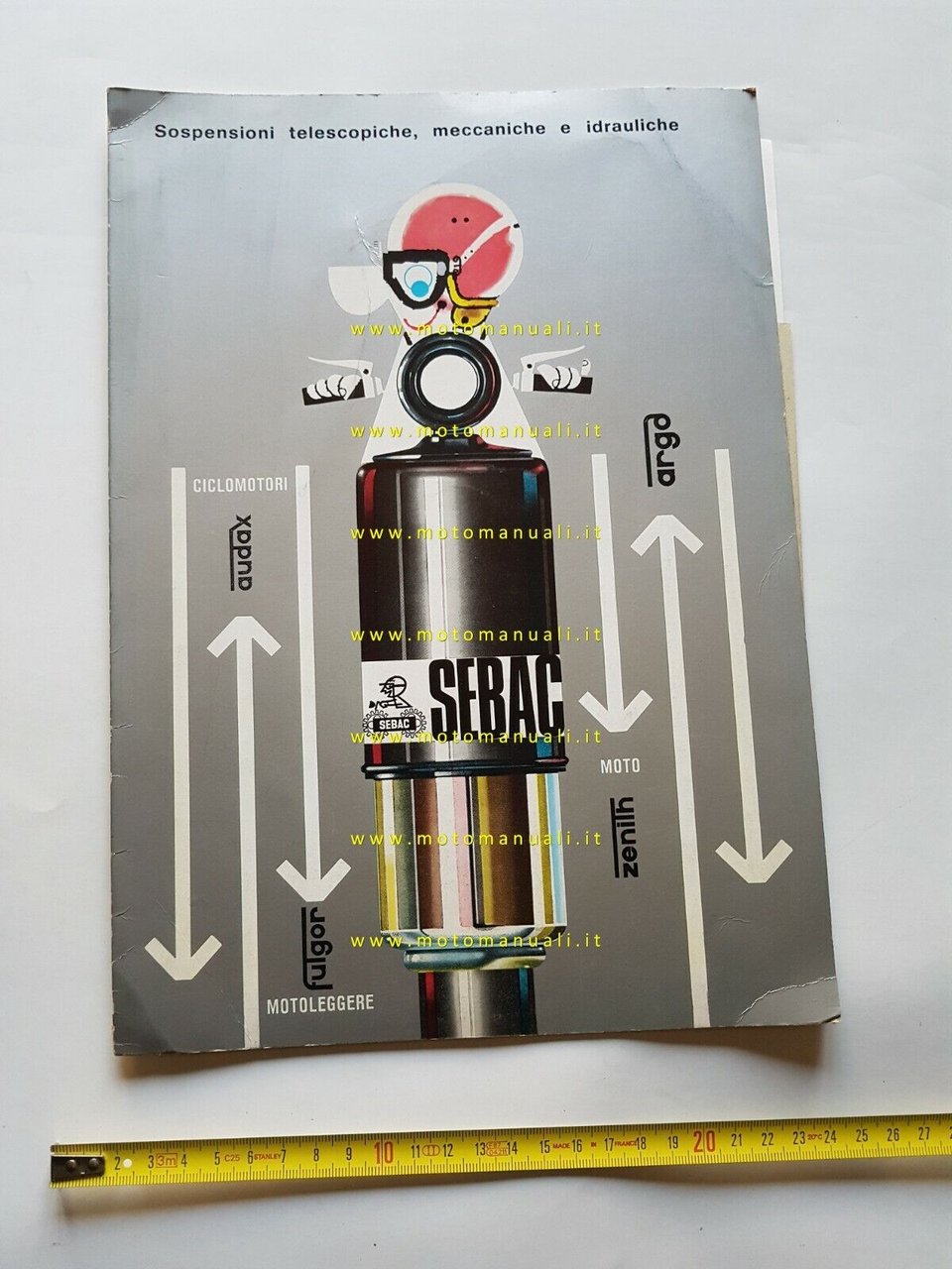 SEBAC catalogo ammortizzatori moto ciclomotori anni 70 originale