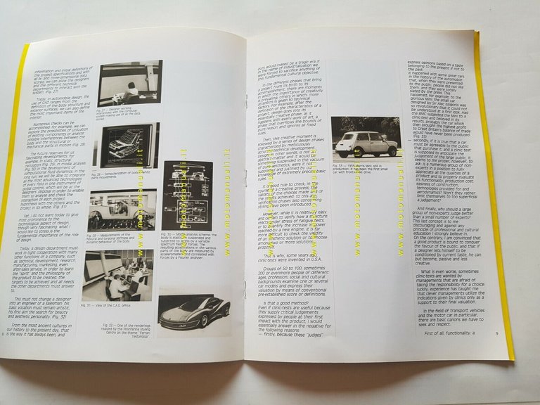 Sergio Pininfarina Design presentazione Accademia Svezia 1987 opuscolo originale