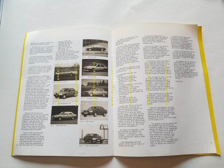 Sergio Pininfarina Design presentazione Accademia Svezia 1987 opuscolo originale