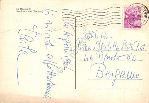 Sestri Levante Illustrata La Mandrella 1964 macchiata