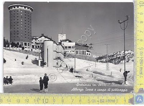 Sestrieres - Albergo Torre e Campo di Pattinaggio - 1954 | Immagine principale