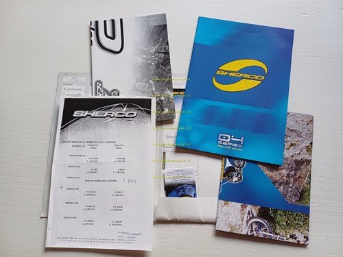 Sherco cartella stampa modelli 2003 depliant poster inglese originale