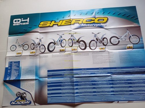 Sherco cartella stampa modelli 2003 depliant poster inglese originale