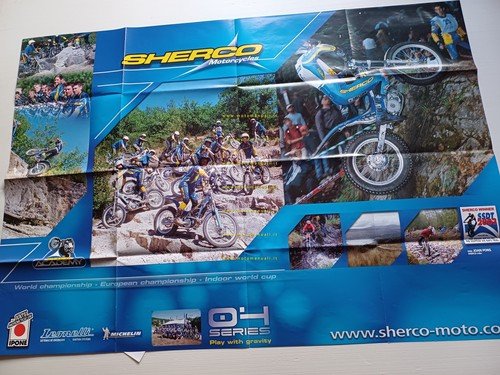 Sherco cartella stampa modelli 2003 depliant poster inglese originale