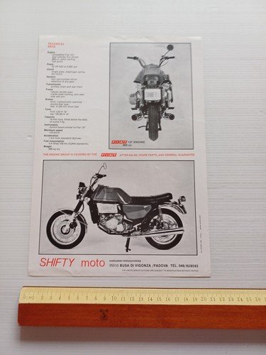 SHIFTY 900 motore Fiat 127 1977 depliant originale ITALIANO