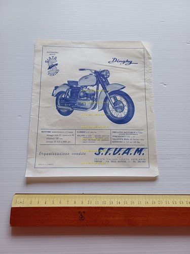 SIATA 160 Dinghy anni 50 depliant italiano originale