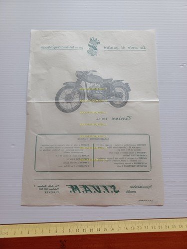 SIATA 160 Turismo anni 50 depliant italiano originale