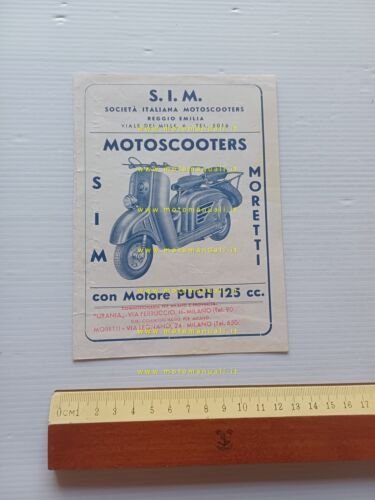 SIM Moretti scooter motore Puch 125 depliant originale