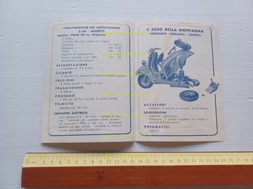SIM Moretti scooter motore Puch 125 depliant originale