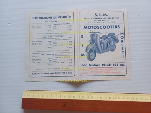 SIM Moretti scooter motore Puch 125 depliant originale