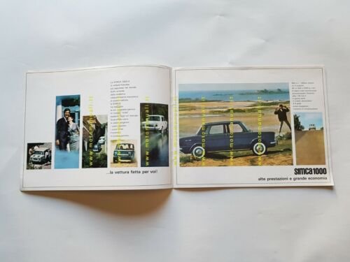 Simca 1000 gamma modelli 1965 depliant ITALIANO originale