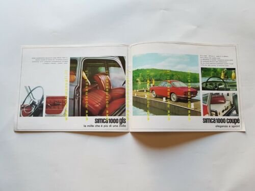 Simca 1000 gamma modelli 1965 depliant ITALIANO originale